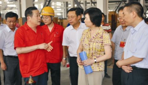 时任重庆市市人大常委会主任张轩考察调研新泰公司